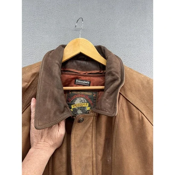 Vintage Adventure Bound Jacket Mens XL Leather Thinsulate Lined Wilsons 90s
